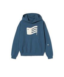 Flag Hoodie UNISEX Dusty Blue