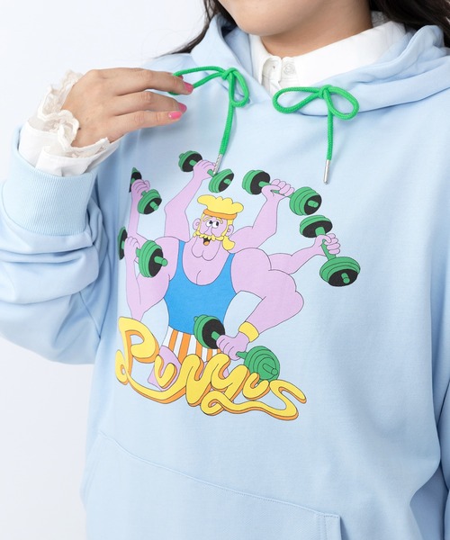 PUNYUS（プニュズ）の「トレーニーパーカー（パーカー・レディース・グレー/サックスブルー・1/4/5/2/3）」の11枚目の写真