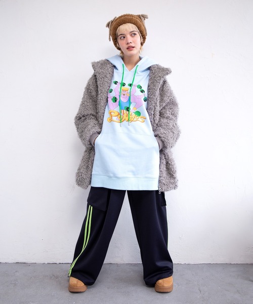 PUNYUS（プニュズ）の「トレーニーパーカー（パーカー・レディース・グレー/サックスブルー・1/4/5/2/3）」の4枚目の写真
