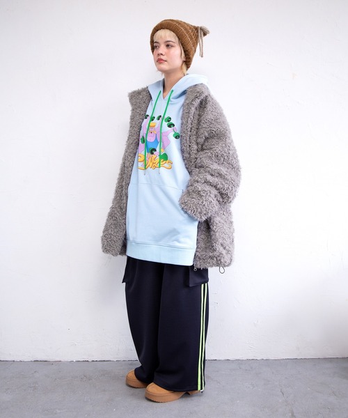 PUNYUS（プニュズ）の「トレーニーパーカー（パーカー・レディース・グレー/サックスブルー・1/4/5/2/3）」の5枚目の写真