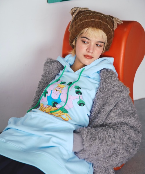 PUNYUS（プニュズ）の「トレーニーパーカー（パーカー・レディース・グレー/サックスブルー・1/4/5/2/3）」の7枚目の写真