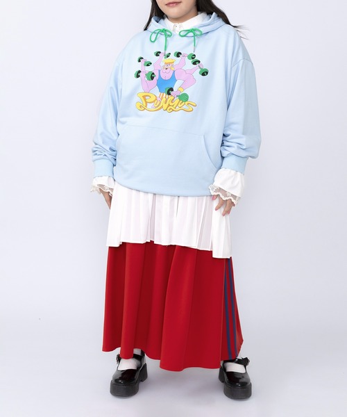 PUNYUS（プニュズ）の「トレーニーパーカー（パーカー・レディース・グレー/サックスブルー・1/4/5/2/3）」の9枚目の写真