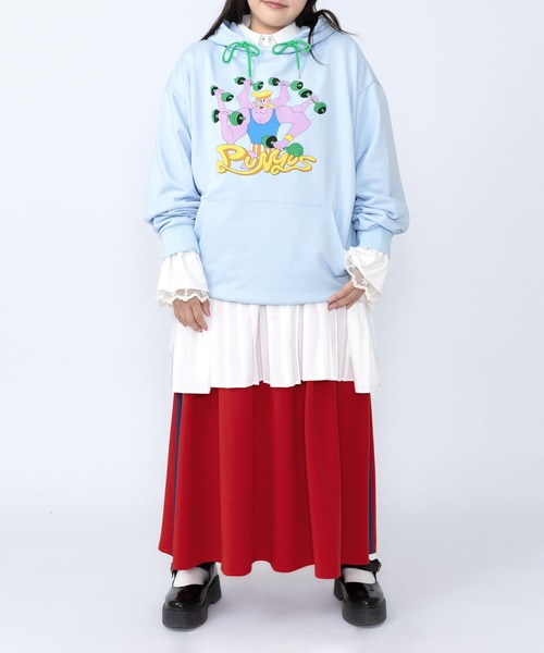 PUNYUS（プニュズ）の「トレーニーパーカー（パーカー・レディース・グレー/サックスブルー・1/4/5/2/3）」の10枚目の写真