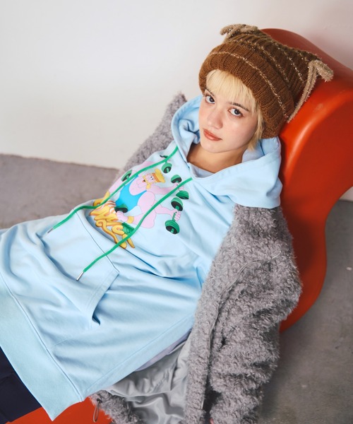 PUNYUS（プニュズ）の「トレーニーパーカー（パーカー・レディース・グレー/サックスブルー・1/4/5/2/3）」の8枚目の写真