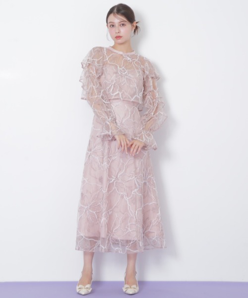 JILL by JILL STUART(ジルバイジルスチュアート)の「◇フェザーレース2ピースワンピース(ワンピース・レディース・グレー/ピンク・SMALL/MEDIUM)」の16枚目の写真