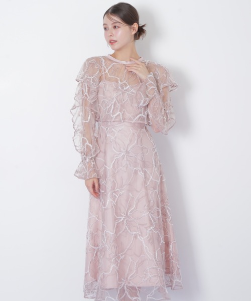 ◇フェザーレース2ピースワンピース（ワンピース）｜JILL by JILL