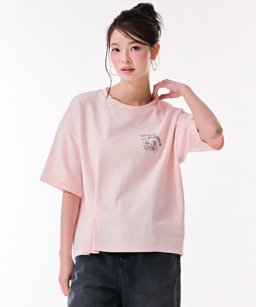 CHASECULT(チェイスカルト)の「レディース裾デザイン変形半袖Tシャツ-DBRG5879D0P(Tシャツ/カットソー・レディース・PINK・85/90)」の4枚目の写真