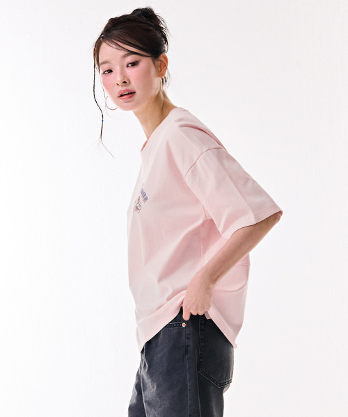 CHASECULT(チェイスカルト)の「レディース裾デザイン変形半袖Tシャツ-DBRG5879D0P(Tシャツ/カットソー・レディース・PINK・85/90)」の5枚目の写真