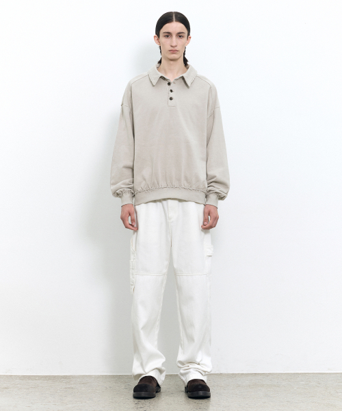 INSILENCE(インサイロンス)の「デミジドオーバーサイズポロ BEIGE(ポロシャツ・レディース・その他・SMALL/MEDIUM/LARGE)」の2枚目の写真