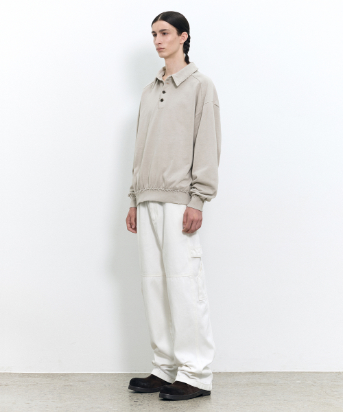 INSILENCE(インサイロンス)の「デミジドオーバーサイズポロ BEIGE(ポロシャツ・レディース・その他・SMALL/MEDIUM/LARGE)」の3枚目の写真