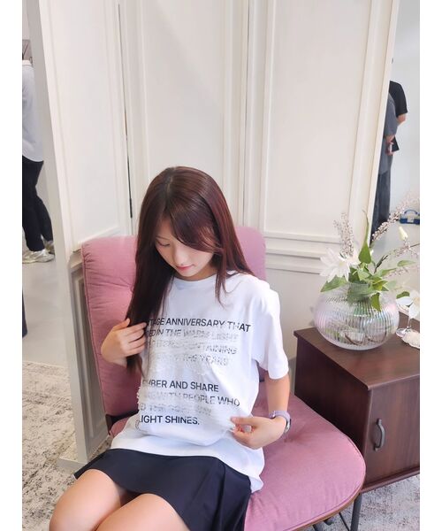 MILLO WOMEN（ミロウーマン）の「パールリボンTシャツ [ピュアホワイト]（Tシャツ/カットソー・レディース・その他・FREE）」の9枚目の写真