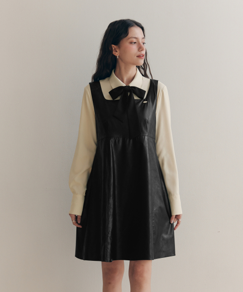 ZEROSTREET（ゼロストリート）の「ルナレザー ワンピース / ブラック（ワンピース・レディース・ブラック・SMALL/MEDIUM）」の2枚目の写真