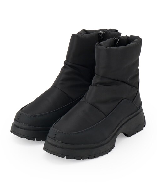 SHOO・LA・RUE(シューラルー)の「あったかキルティングブーツ(ブーツ・レディース・グレー/ブラック・35/45)」の4枚目の写真