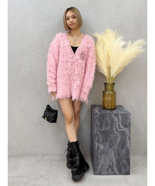 セール】ビジューシャギーニットカーディガン（カーディガン/ボレロ