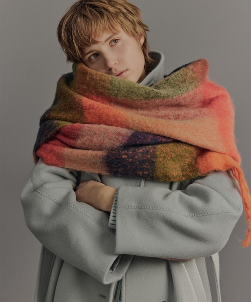 PUBLIC TOKYO（パブリックトウキョウ）の「【残りわずか・再入荷なし】SUPER140×ファインメリノ＊アシメオーバーヨークコート（ステンカラーコート・レディース・ヘザーグレー/アイボリー/ブラック/ミント・1/2）」の13枚目の写真