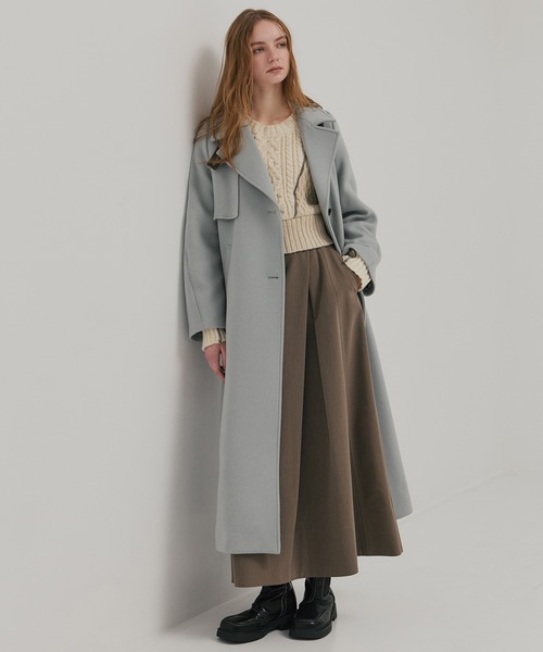 PUBLIC TOKYO アシメオーバーヨークコート　グレー アシメオーバーヨークコート - PUBLIC TOKYO