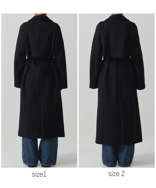 アシメオーバーヨークコート【SUPER140×ファインメリノ／LAMBS WOOL