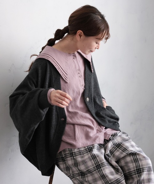 soulberry(ソウルベリー)の「木漏れ日色のボレロ(カーディガン/ボレロ・レディース・グリーン/マスタード/スミクロ・3L/LL/L/M/5L/4L)」の13枚目の写真