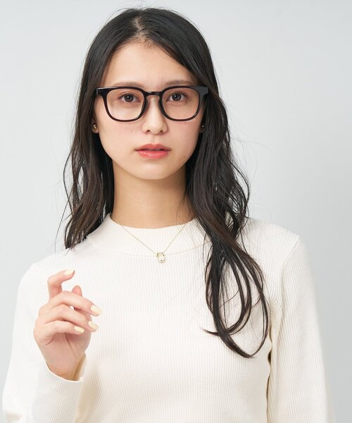 Zoff(ゾフ)の「ウェリントン型 メガネ|軽量 眼鏡 伊達めがね 度付き(レンズ交換券付) 度あり ユニセックス|Zoff|CLASSIC(メガネ・メンズ・ブラック/レッド/ブラウン系9/グレー・FREE)」の4枚目の写真