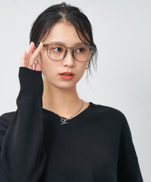 Zoff(ゾフ)の「ウェリントン型 メガネ|軽量 眼鏡 伊達めがね 度付き(レンズ交換券付) 度あり ユニセックス|Zoff|CLASSIC(メガネ・メンズ・ブラック/レッド/ブラウン系9/グレー・FREE)」の21枚目の写真