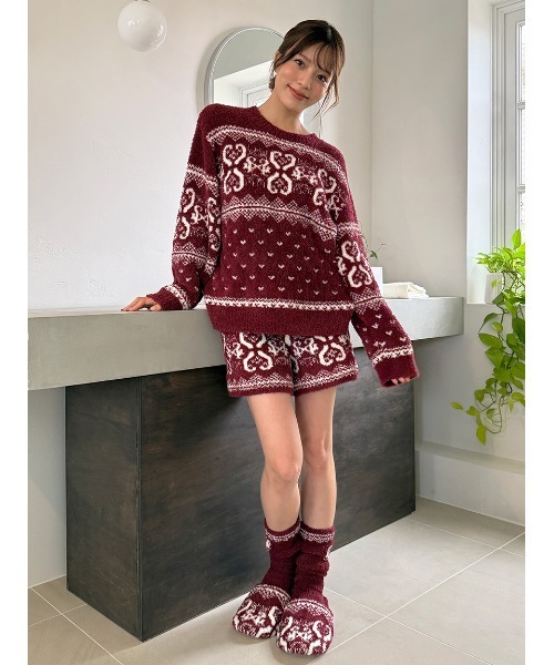 SNIDEL ノルディックプルオーバー ショートパンツセット セール】【WEB限定】ノルディックプルオーバー×ノルディックショート