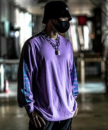 DIVINER（ディヴァイナー）の「Grangelogo L/S TEE（パープル）ロンT（Tシャツ/カットソー）」