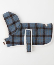 moncheri（モンシェリ）の「ファーコンビチェック柄ウールライクケープ【裏地ファー・リード穴付き】（ペットウェア）」