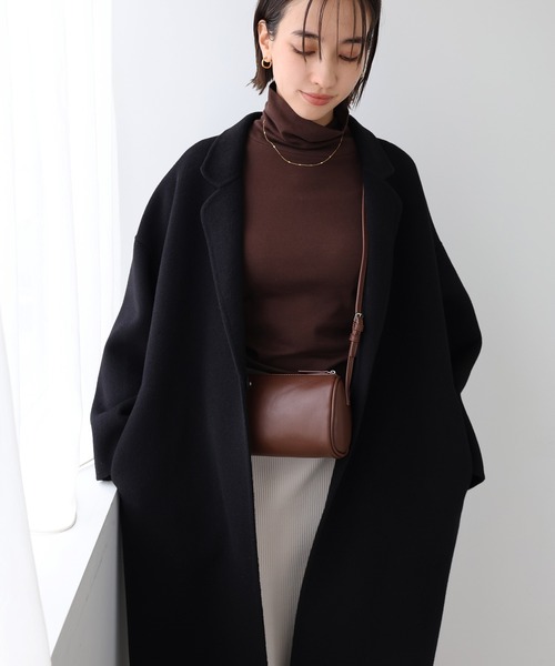 evernavy（エバーネイビー）の「フェイクレザーミニショルダーバッグ（ショルダーバッグ・レディース・ブラウン/ブラック/アイボリー・FREE）」の18枚目の写真