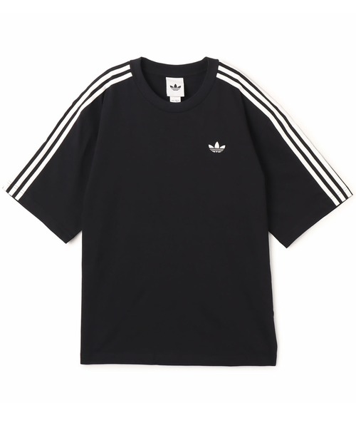 adidas(アディダス)の「adidas ADICOLOR 3-STRIPES OVERSIZED TEE / アディダス アディカラー 3 ストライプ オーバーサイズ ティー(Tシャツ/カットソー・メンズ・ブラック・M/S/XXL/XL/L)」の4枚目の写真