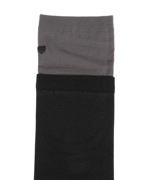 EMODA（エモダ）の「レイヤードシアーニーハイソックス（ソックス/靴下・レディース・ブラック/グレー・FREE）」の13枚目の写真
