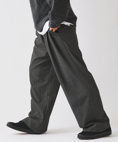 ヒールカット ルーズ ストライプ スラックス（スラックス）｜JOURNAL