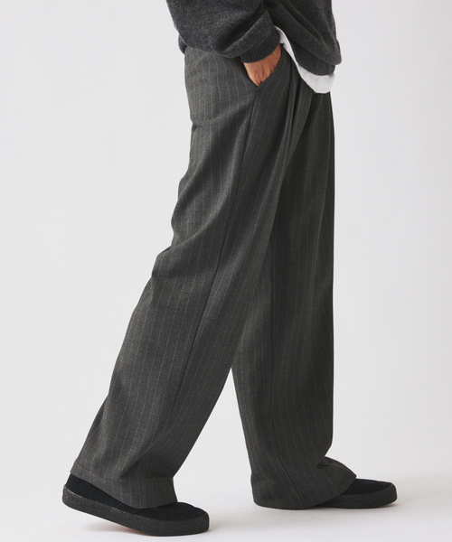 JOURNAL STANDARD relume(ジャーナルスタンダード レリューム)の「ヒールカット ルーズ ストライプ スラックス(スラックス・メンズ・グレー・LARGE/MEDIUM/SMALL)」の15枚目の写真
