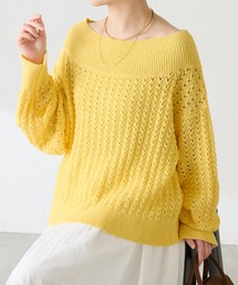 COLLAGE GALLARDAGALANTE | レースステッチニット(ニット/セーター)