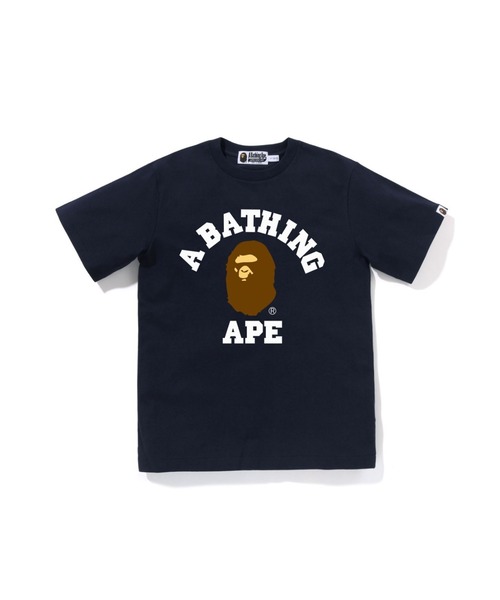 A BATHING APE（アベイシングエイプ）の「COLLEGE TEE（Tシャツ/カットソー・キッズ・ブラック/ネイビー/ベージュ/ホワイト・150/160）」の2枚目の写真