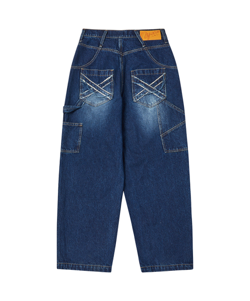 NYXX(エヌワイエックスエックス)の「SLUB DENIM CARPENTER PANTS INDIGO BLUE(デニムパンツ・レディース・その他・MEDIUM/SMALL)」の3枚目の写真