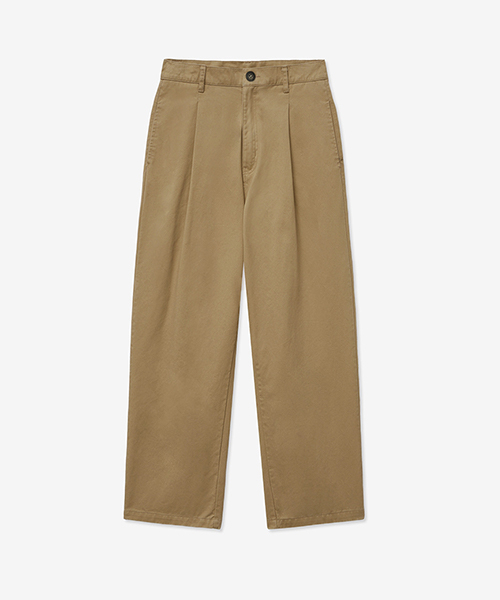 LADY VOLUME（レディーボリューム）の「[ALL-SEASON] PINTUCK COTTON STRAIGHT PANTS_BROWN（その他パンツ・レディース・その他・MEDIUM/SMALL）」の2枚目の写真