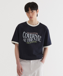 タイポグラフィックリンガーTシャツダークネイビー