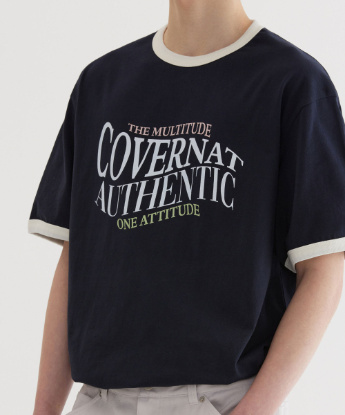 COVERNAT(カバーナット)の「タイポグラフィックリンガーTシャツダークネイビー(Tシャツ/カットソー・レディース・その他・SMALL/MEDIUM/LARGE/X-LARGE)」の3枚目の写真