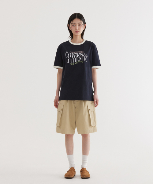 COVERNAT(カバーナット)の「タイポグラフィックリンガーTシャツダークネイビー(Tシャツ/カットソー・レディース・その他・SMALL/MEDIUM/LARGE/X-LARGE)」の4枚目の写真