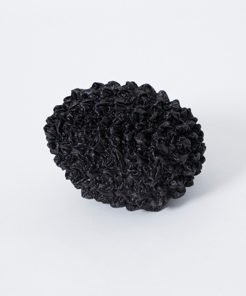 BUNZABURO（ブンザブロウ）の「二重ぷくぷくプチバッグ メタリック（ハンドバッグ・メンズ・ブラック・FREE）」の3枚目の写真