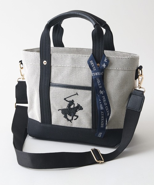 BEVERLY HILLS POLO CLUB(ビバリーヒルズポロクラブ)の「【BEVERLY HILLS POLO CLUB/ビバリーヒルズポロクラブ】【表情豊かなエルガリー素材】ミニトートバッグ 2WAYショルダー ニュアンスカラー(トートバッグ・レディース・ブラック/ピンク/ブラウン/ネイビー・FREE)」の1枚目の写真