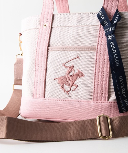 BEVERLY HILLS POLO CLUB(ビバリーヒルズポロクラブ)の「【BEVERLY HILLS POLO CLUB/ビバリーヒルズポロクラブ】【表情豊かなエルガリー素材】ミニトートバッグ 2WAYショルダー ニュアンスカラー(トートバッグ・レディース・ブラック/ピンク/ブラウン/ネイビー・FREE)」の15枚目の写真