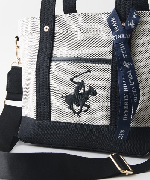 BEVERLY HILLS POLO CLUB(ビバリーヒルズポロクラブ)の「【BEVERLY HILLS POLO CLUB/ビバリーヒルズポロクラブ】【表情豊かなエルガリー素材】ミニトートバッグ 2WAYショルダー ニュアンスカラー(トートバッグ・レディース・ブラック/ピンク/ブラウン/ネイビー・FREE)」の5枚目の写真