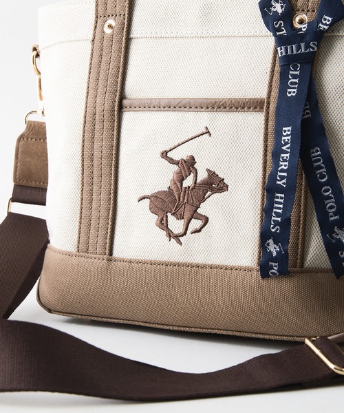 BEVERLY HILLS POLO CLUB(ビバリーヒルズポロクラブ)の「【BEVERLY HILLS POLO CLUB/ビバリーヒルズポロクラブ】【表情豊かなエルガリー素材】ミニトートバッグ 2WAYショルダー ニュアンスカラー(トートバッグ・レディース・ブラック/ピンク/ブラウン/ネイビー・FREE)」の6枚目の写真