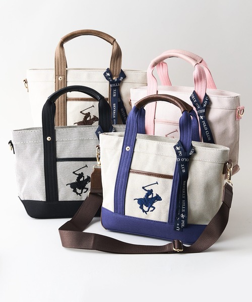 BEVERLY HILLS POLO CLUB(ビバリーヒルズポロクラブ)の「【BEVERLY HILLS POLO CLUB/ビバリーヒルズポロクラブ】【表情豊かなエルガリー素材】ミニトートバッグ 2WAYショルダー ニュアンスカラー(トートバッグ・レディース・ブラック/ピンク/ブラウン/ネイビー・FREE)」の16枚目の写真
