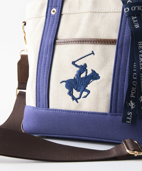 BEVERLY HILLS POLO CLUB(ビバリーヒルズポロクラブ)の「【BEVERLY HILLS POLO CLUB/ビバリーヒルズポロクラブ】【表情豊かなエルガリー素材】ミニトートバッグ 2WAYショルダー ニュアンスカラー(トートバッグ・レディース・ブラック/ピンク/ブラウン/ネイビー・FREE)」の7枚目の写真