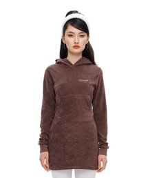 ITZAVIBE（イッザバイブ）の「[IOP001-6] テリー フードワンピース-ブラウン（ワンピース）」