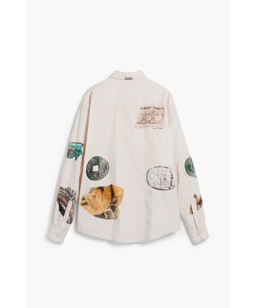 Desigual(デシグアル)の「パッチワーク 刺繍 シャツ / モザイク(シャツ/ブラウス・メンズ・ホワイト・S/M/L/XL)」の5枚目の写真