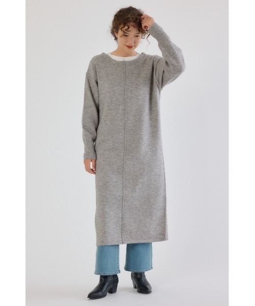 RODEO CROWNS WIDE BOWL（ロデオクラウンズワイドボウル）の「2WAYニットロングワンピース（ワンピース・レディース・ブラック/アイボリー/杢グレー・FREE）」の3枚目の写真