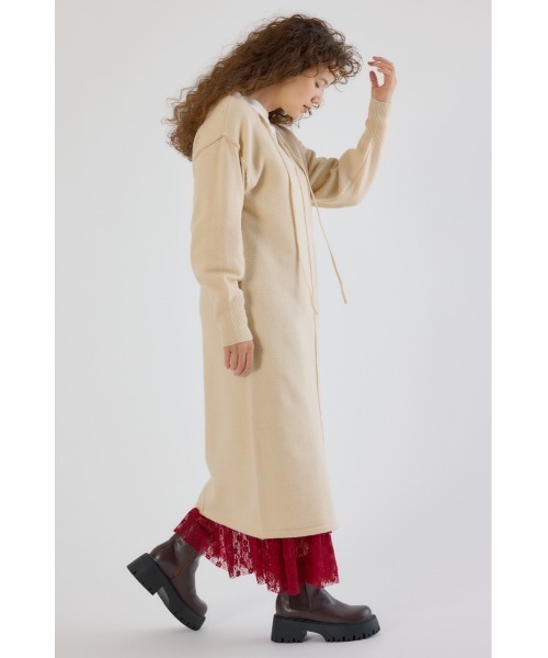 RODEO CROWNS WIDE BOWL（ロデオクラウンズワイドボウル）の「2WAYニットロングワンピース（ワンピース・レディース・ブラック/アイボリー/杢グレー・FREE）」の10枚目の写真